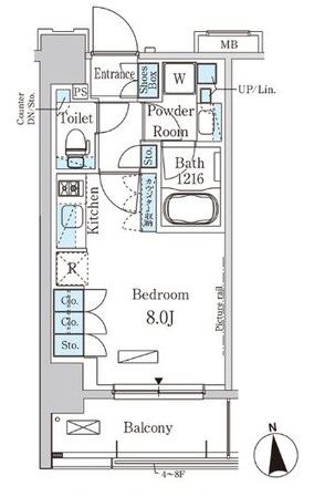 大森駅 徒歩8分 8階の物件間取画像